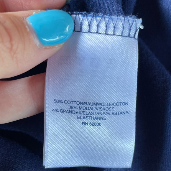 Lands' End Women's Cap Sleeve Twist Front Fit & Flare Blue Dress - size S - Picture 6 of 8